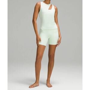 NWT Lululemon Shoulder Cut Out Yoga Tank Top Size 12 Kohlrabi Green